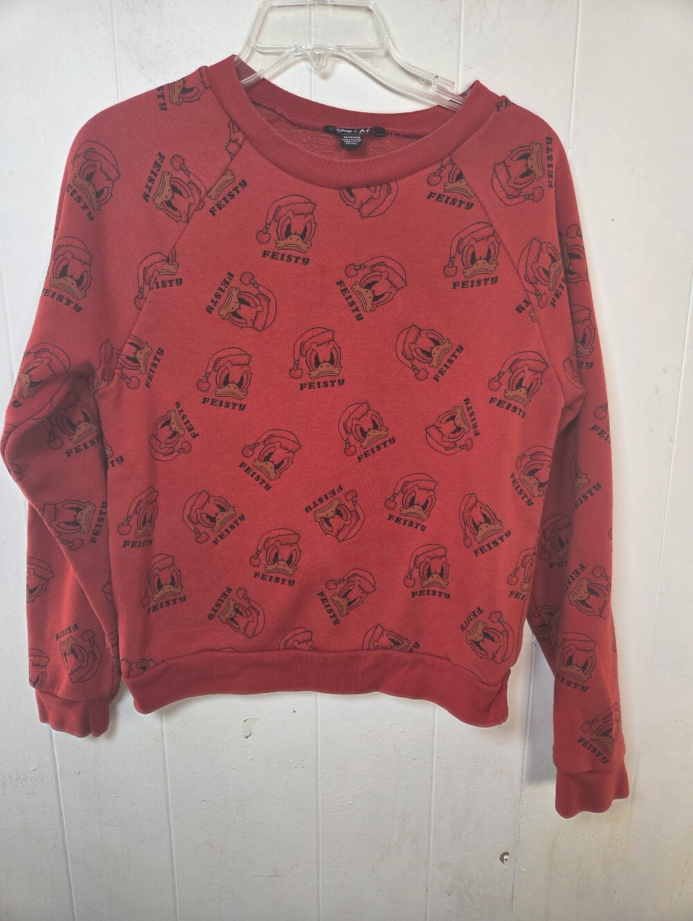 American Eagle × Disney Holiday Feisty Donald Duck Sweatshirt Size XS Flaws